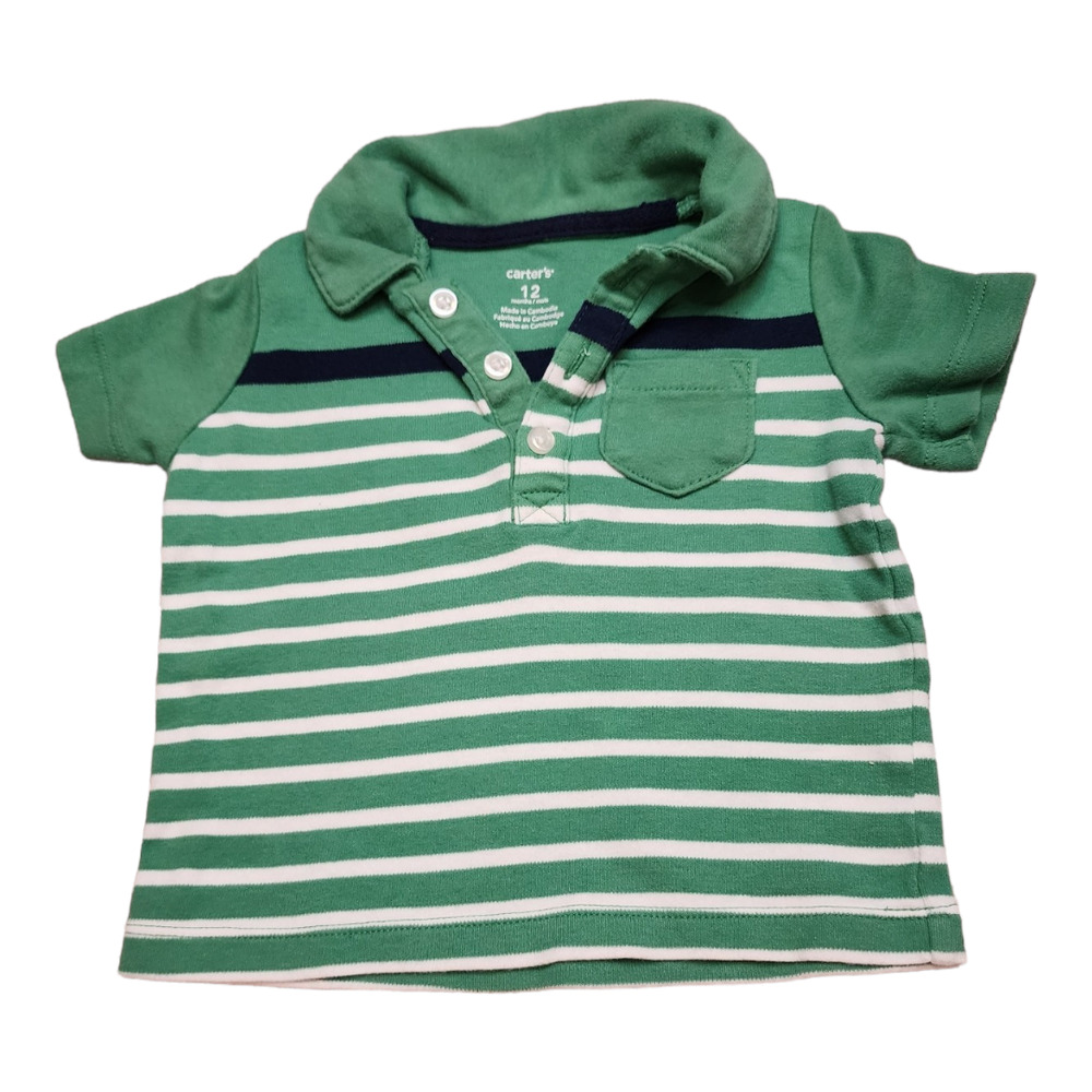 Carter's Short Sleeve Polo Green 12M